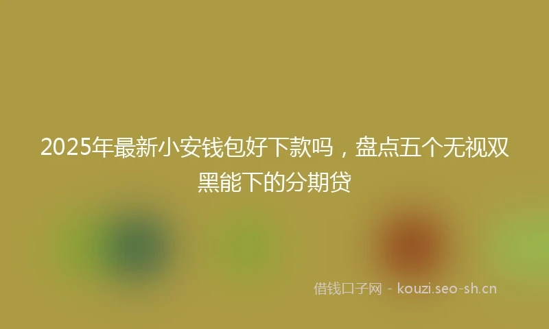 2025年最新小安钱包好下款吗，盘点五个无视双黑能下的分期贷