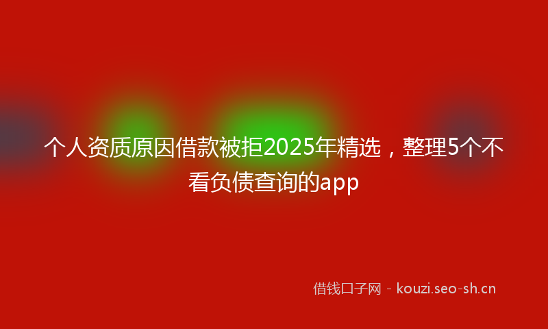 个人资质原因借款被拒2025年精选，整理5个不看负债查询的app