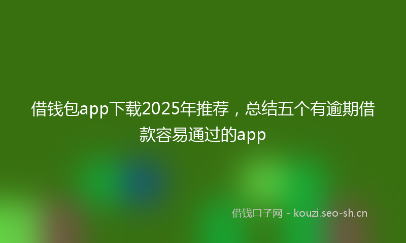 借钱包app下载2025年推荐，总结五个有逾期借款容易通过的app