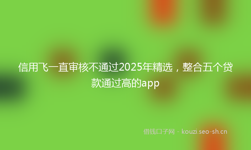 信用飞一直审核不通过2025年精选，整合五个贷款通过高的app