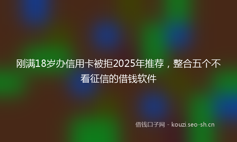 刚满18岁办信用卡被拒2025年推荐，整合五个不看征信的借钱软件