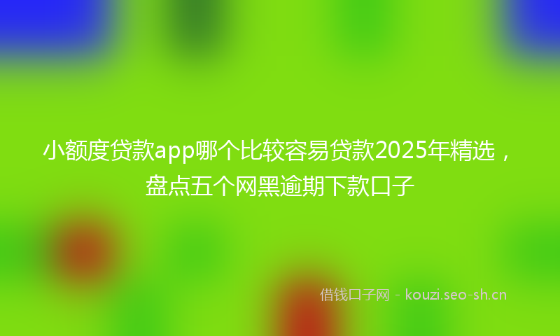 小额度贷款app哪个比较容易贷款2025年精选，盘点五个网黑逾期下款口子