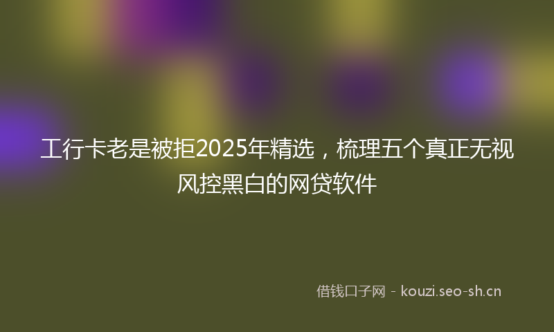 工行卡老是被拒2025年精选，梳理五个真正无视风控黑白的网贷软件