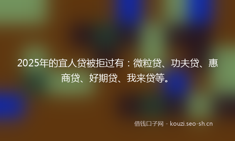 2025年的宜人贷被拒过有：微粒贷、功夫贷、惠商贷、好期贷、我来贷等。