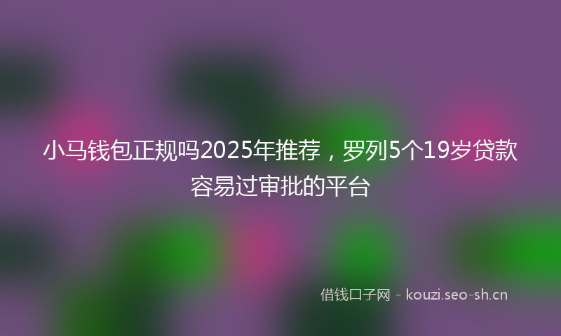 小马钱包正规吗2025年推荐，罗列5个19岁贷款容易过审批的平台