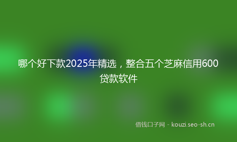哪个好下款2025年精选，整合五个芝麻信用600贷款软件