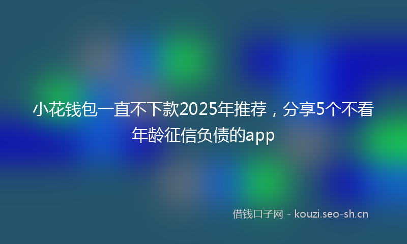小花钱包一直不下款2025年推荐，分享5个不看年龄征信负债的app