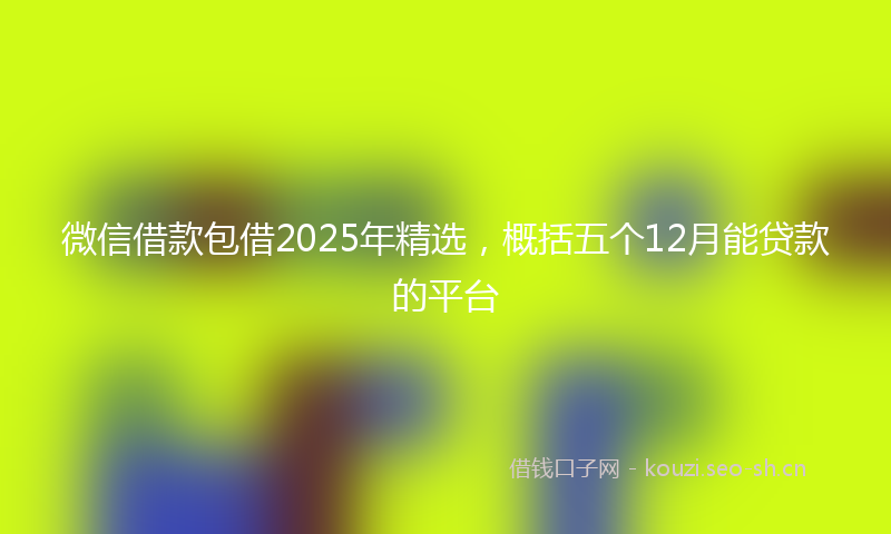 微信借款包借2025年精选，概括五个12月能贷款的平台