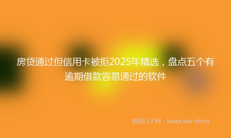 房贷通过但信用卡被拒2025年精选，盘点五个有逾期借款容易通过的软件