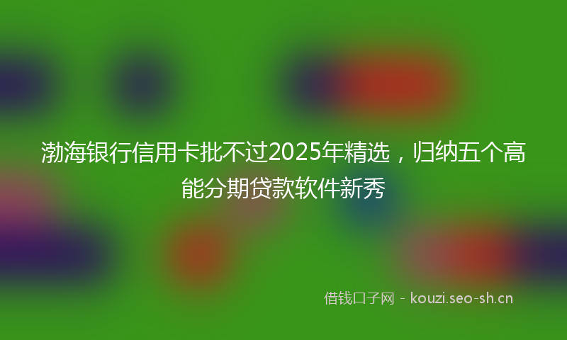 渤海银行信用卡批不过2025年精选，归纳五个高能分期贷款软件新秀