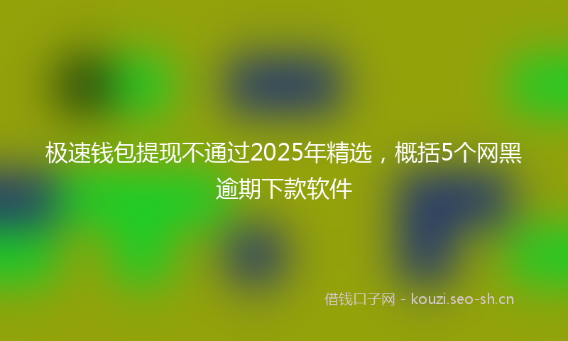 极速钱包提现不通过2025年精选，概括5个网黑逾期下款软件