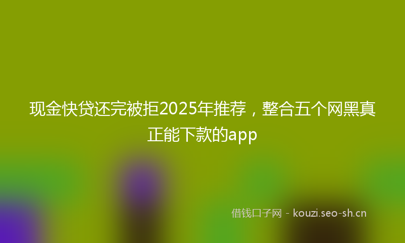 现金快贷还完被拒2025年推荐，整合五个网黑真正能下款的app