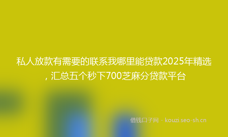私人放款有需要的联系我哪里能贷款2025年精选,汇总五个秒下700芝麻分贷款平台