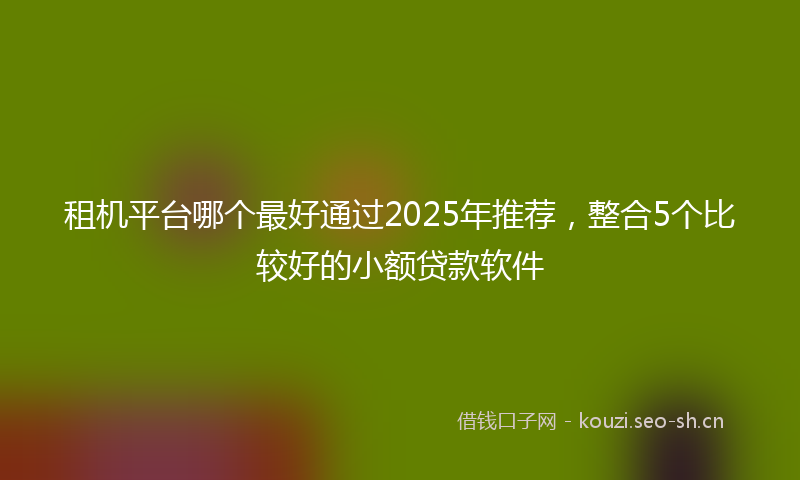 租机平台哪个最好通过2025年推荐,整合5个比较好的小额贷款软件