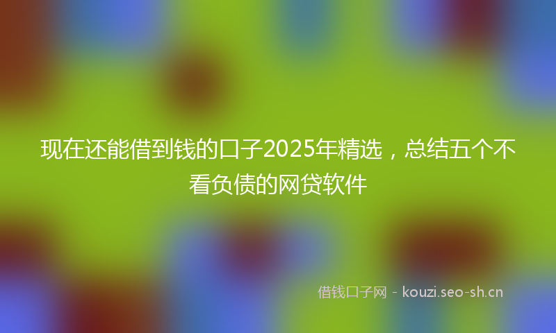 现在还能借到钱的口子2025年精选，总结五个不看负债的网贷软件