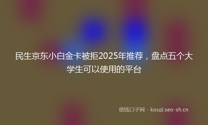 民生京东小白金卡被拒2025年推荐，盘点五个大学生可以使用的平台