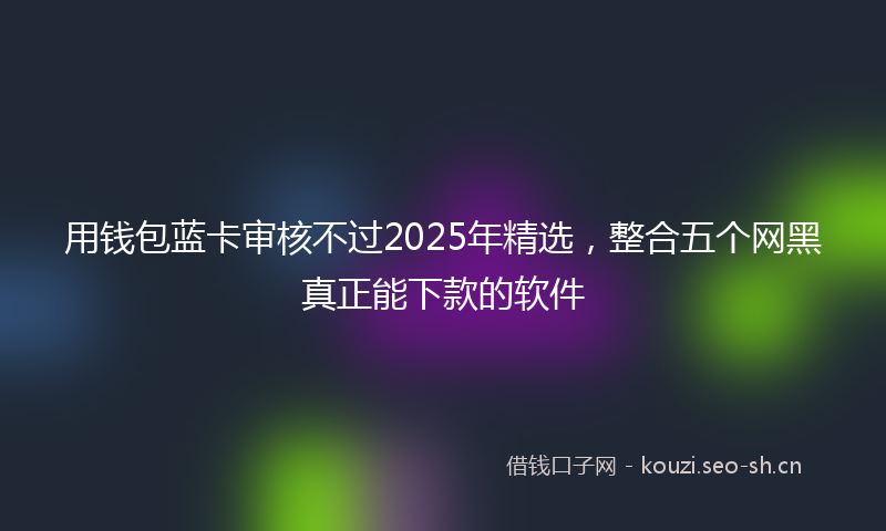 用钱包蓝卡审核不过2025年精选，整合五个网黑真正能下款的软件
