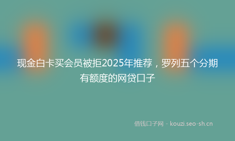 现金白卡买会员被拒2025年推荐，罗列五个分期有额度的网贷口子