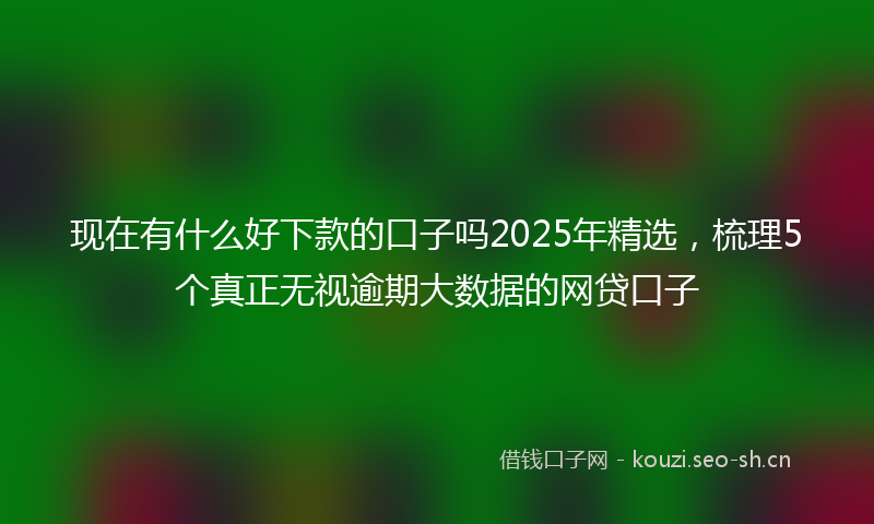 现在有什么好下款的口子吗2025年精选，梳理5个真正无视逾期大数据的网贷口子