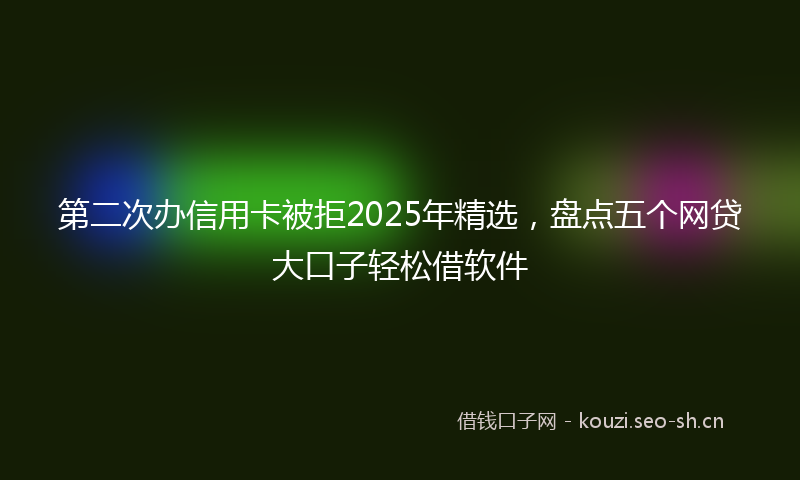 第二次办信用卡被拒2025年精选，盘点五个网贷大口子轻松借软件