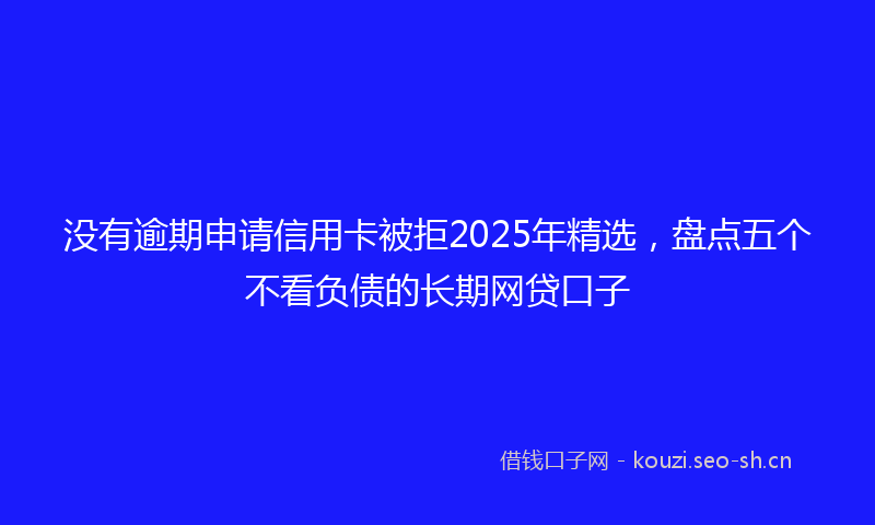没有逾期申请信用卡被拒2025年精选，盘点五个不看负债的长期网贷口子