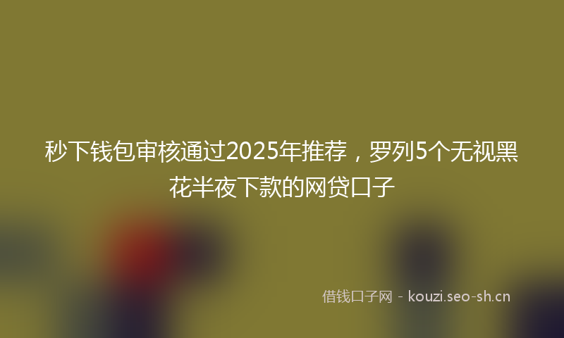 秒下钱包审核通过2025年推荐，罗列5个无视黑花半夜下款的网贷口子