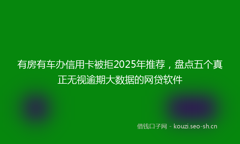 有房有车办信用卡被拒2025年推荐，盘点五个真正无视逾期大数据的网贷软件