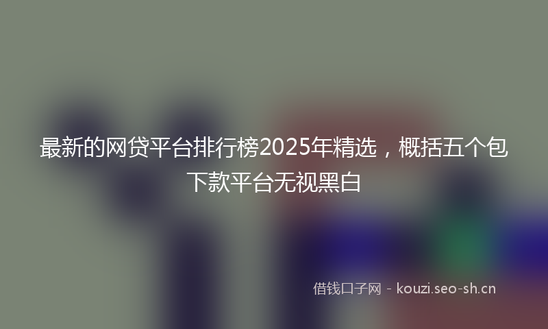 最新的网贷平台排行榜2025年精选，概括五个包下款平台无视黑白