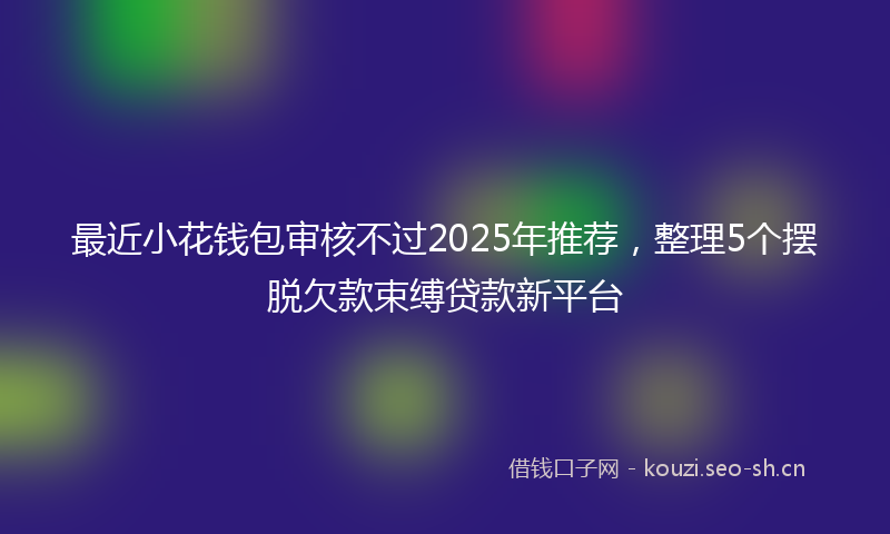 最近小花钱包审核不过2025年推荐，整理5个摆脱欠款束缚贷款新平台
