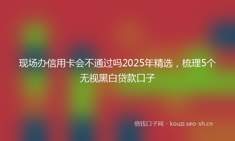 现场办信用卡会不通过吗2025年精选，梳理5个无视黑白贷款口子