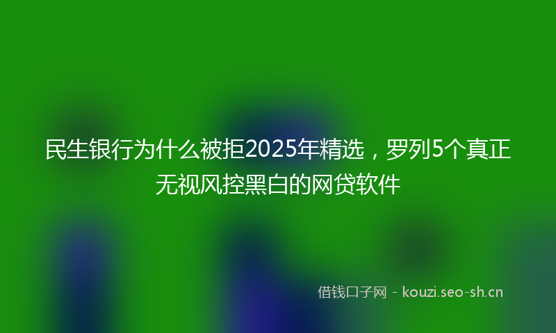 民生银行为什么被拒2025年精选，罗列5个真正无视风控黑白的网贷软件