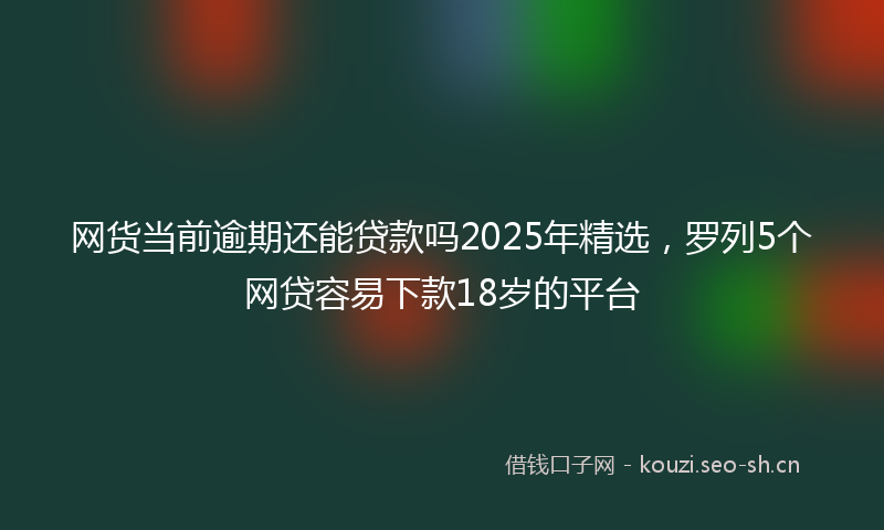 网货当前逾期还能贷款吗2025年精选，罗列5个网贷容易下款18岁的平台