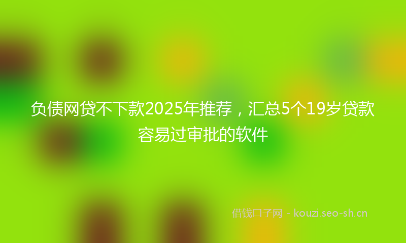 负债网贷不下款2025年推荐,汇总5个19岁贷款容易过审批的软件