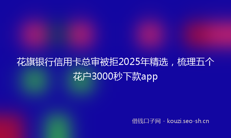 花旗银行信用卡总审被拒2025年精选，梳理五个花户3000秒下款app