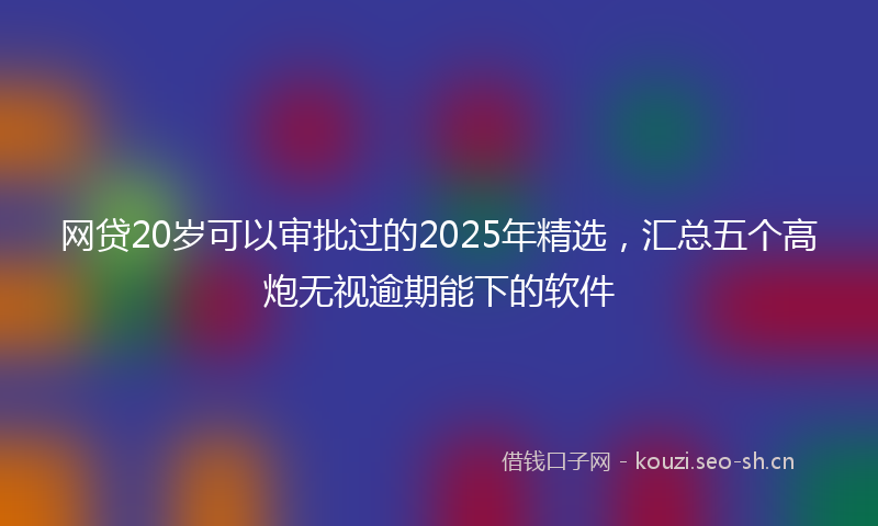 网贷20岁可以审批过的2025年精选，汇总五个高炮无视逾期能下的软件