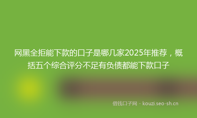 网黑全拒能下款的口子是哪几家2025年推荐，概括五个综合评分不足有负债都能下款口子