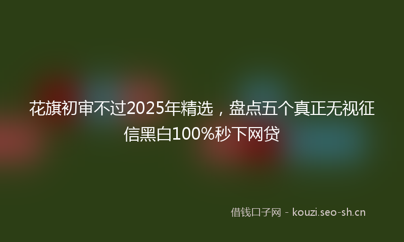 花旗初审不过2025年精选，盘点五个真正无视征信黑白100%秒下网贷