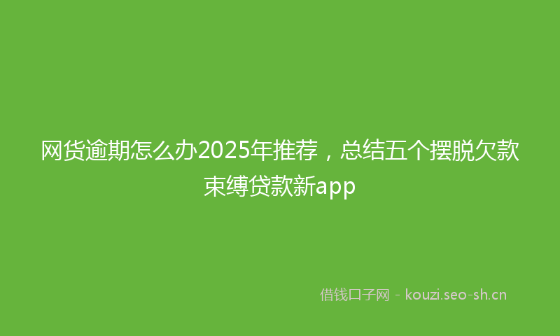 网货逾期怎么办2025年推荐，总结五个摆脱欠款束缚贷款新app