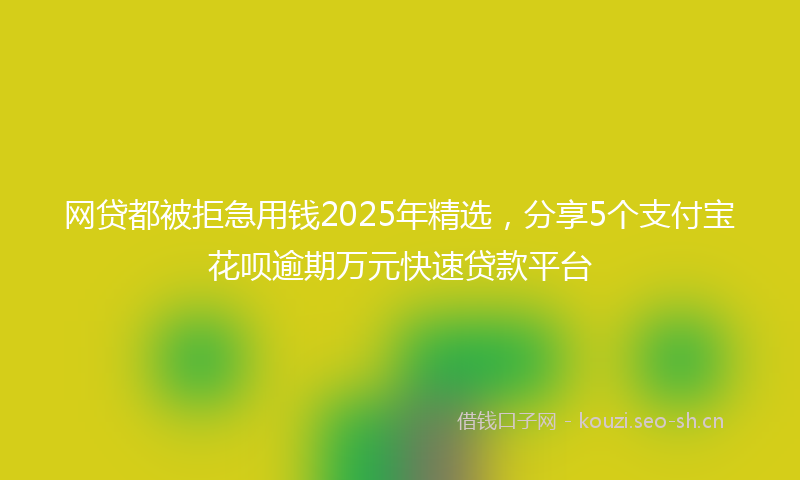 网贷都被拒急用钱2025年精选，分享5个支付宝花呗逾期万元快速贷款平台