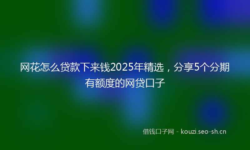 网花怎么贷款下来钱2025年精选，分享5个分期有额度的网贷口子