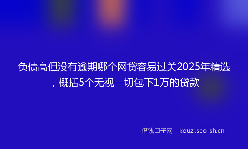 负债高但没有逾期哪个网贷容易过关2025年精选，概括5个无视一切包下1万的贷款