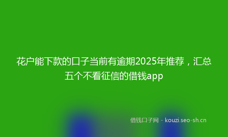 花户能下款的口子当前有逾期2025年推荐，汇总五个不看征信的借钱app