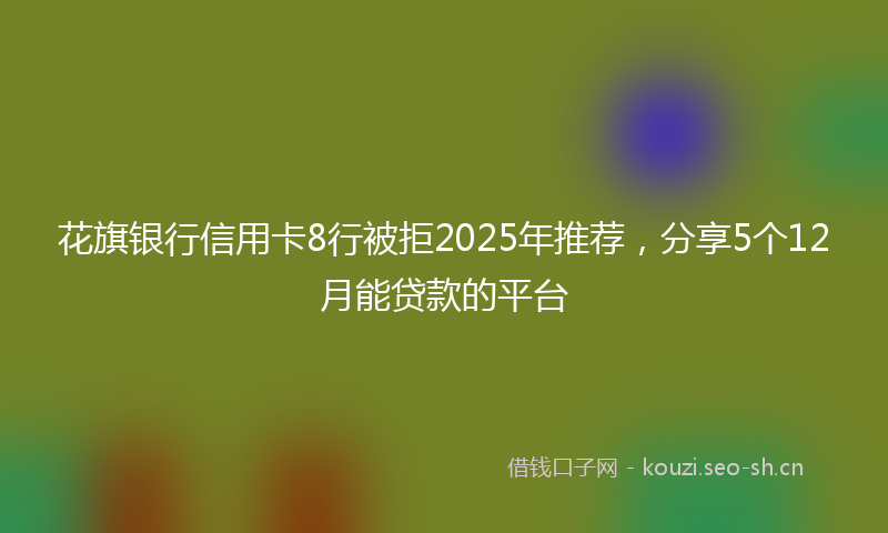 花旗银行信用卡8行被拒2025年推荐，分享5个12月能贷款的平台