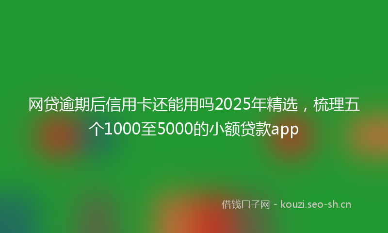 网贷逾期后信用卡还能用吗2025年精选，梳理五个1000至5000的小额贷款app