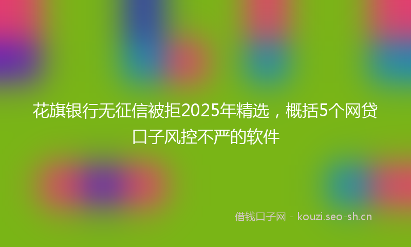 花旗银行无征信被拒2025年精选，概括5个网贷口子风控不严的软件