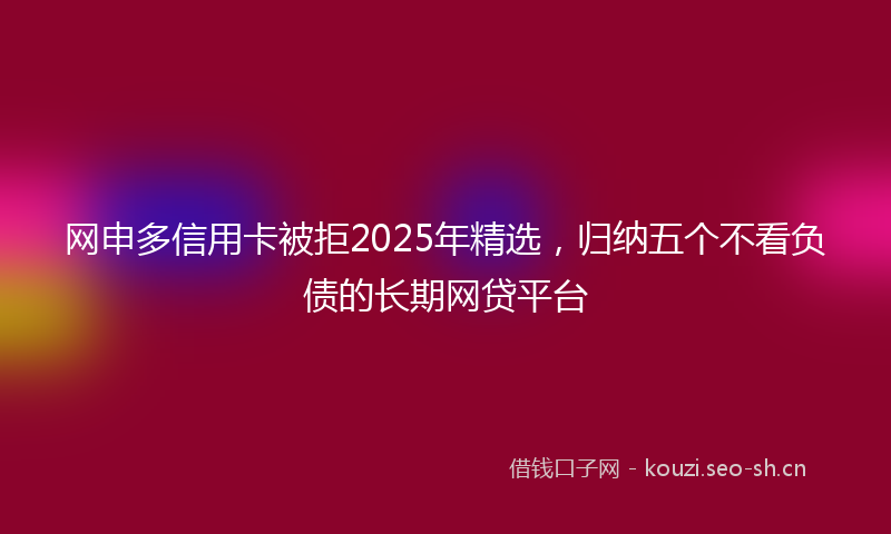 网申多信用卡被拒2025年精选,归纳五个不看负债的长期网贷平台