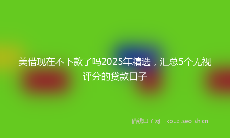 美借现在不下款了吗2025年精选，汇总5个无视评分的贷款口子