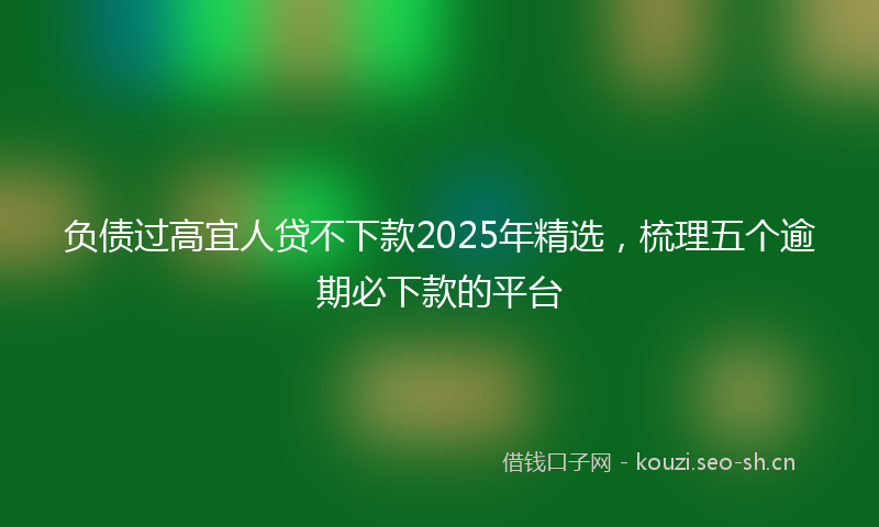 负债过高宜人贷不下款2025年精选，梳理五个逾期必下款的平台