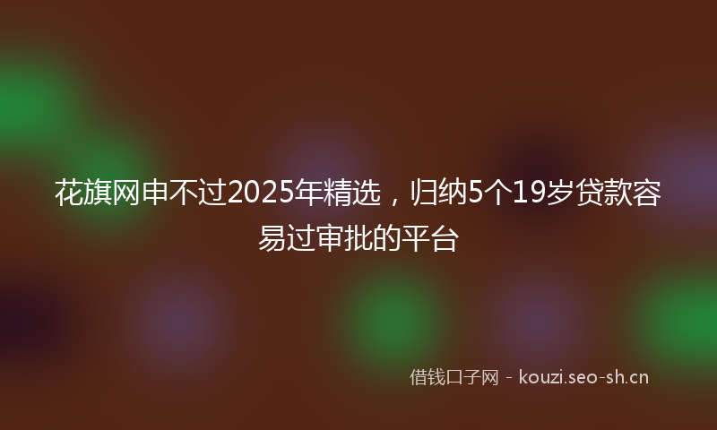 花旗网申不过2025年精选，归纳5个19岁贷款容易过审批的平台
