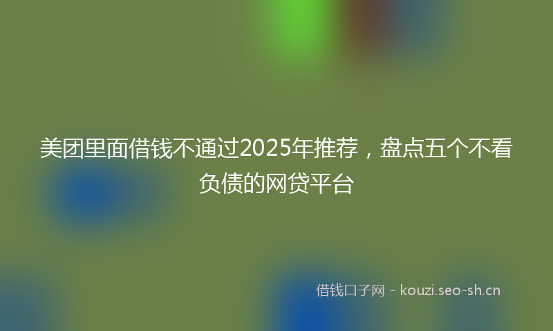美团里面借钱不通过2025年推荐，盘点五个不看负债的网贷平台
